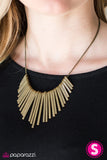 Paparazzi "Wild Walkabout" Brass Necklace & Earring Set Paparazzi Jewelry