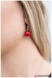 Paparazzi "Willing and MAPLE" Red Necklace & Earring Set Paparazzi Jewelry