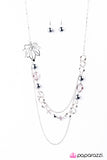 Paparazzi "Willing and MAPLE" Silver Necklace & Earring Set Paparazzi Jewelry