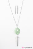 Paparazzi "Window To The World" Green Necklace & Earring Set Paparazzi Jewelry