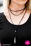 Paparazzi "Wind Walkin" Black Necklace & Earring Set Paparazzi Jewelry