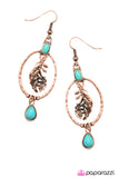 Paparazzi "Wings Are Made To Fly - Copper" earring Paparazzi Jewelry