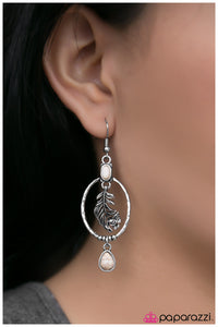 Paparazzi "Wings Are Made To Fly - White" earring Paparazzi Jewelry