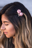Paparazzi "Winter Flowers - Pink" hair clip Paparazzi Jewelry