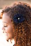 Paparazzi "Winter Formal - Blue" hair clip Paparazzi Jewelry
