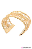 Paparazzi "WIRE Drill" Gold Bracelet Paparazzi Jewelry