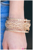 Paparazzi "WIRE Drill" Gold Bracelet Paparazzi Jewelry