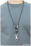 Paparazzi "Wise Guy" Black Urban Necklace Unisex Paparazzi Jewelry