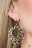 Paparazzi "Wistfully Winchester" Copper Filigree Earrings Paparazzi Jewelry