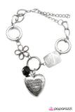 Paparazzi "With All My Heart" White Bracelet Paparazzi Jewelry