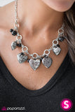 Paparazzi "With All Your Heart" Black Necklace & Earring Set Paparazzi Jewelry