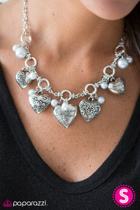 Paparazzi "With All Your Heart" Blue Necklace & Earring Set Paparazzi Jewelry