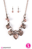 Paparazzi "With All Your Heart" Copper Necklace & Earring Set Paparazzi Jewelry