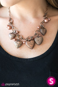 Paparazzi "With All Your Heart" Copper Necklace & Earring Set Paparazzi Jewelry