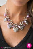 Paparazzi "With All Your Heart" Purple Necklace & Earring Set Paparazzi Jewelry