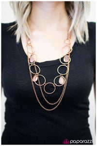 Paparazzi "With An Open Mind" Copper Necklace & Earring Set Paparazzi Jewelry