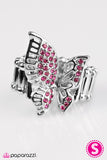 Paparazzi "With Brave Wings She Flies" Pink Ring Paparazzi Jewelry
