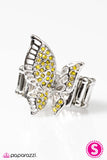 Paparazzi "With Brave Wings She Flies" Yellow Ring Paparazzi Jewelry
