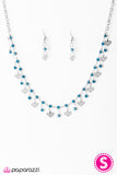 Paparazzi "With Open Hearts" Blue Necklace & Earring Set Paparazzi Jewelry