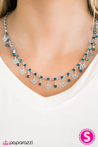 Paparazzi "With Open Hearts" Blue Necklace & Earring Set Paparazzi Jewelry