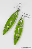 Paparazzi "Without A Paddle - Green" earring Paparazzi Jewelry