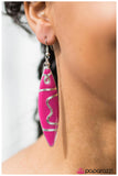 Paparazzi "Without A Paddle - Pink" earring Paparazzi Jewelry