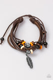 Paparazzi "Without FEATHER Ado - Orange" bracelet Paparazzi Jewelry