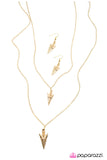 Paparazzi "With Style To SPEAR - Gold" necklace Paparazzi Jewelry