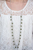 Paparazzi "Wolf Creek" Green Necklace & Earring Set Paparazzi Jewelry