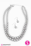 Paparazzi "Woman Of The Year" Silver Necklace & Earring Set Paparazzi Jewelry