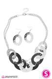 Paparazzi "Wonderfully Wicked" Silver Necklace & Earring Set Paparazzi Jewelry