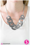 Paparazzi "Wonderfully Wicked" Silver Necklace & Earring Set Paparazzi Jewelry