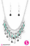 Paparazzi "Wonderfully Wild" Blue Necklace & Earring Set Paparazzi Jewelry