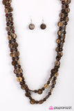 Paparazzi "Woodnt You Like To Know - Brown" necklace Paparazzi Jewelry