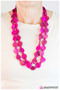 Paparazzi "Woodnt You Like To Know? - Pink" necklace Paparazzi Jewelry