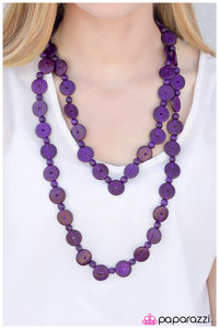 Paparazzi "Woodnt You Like to Know" Purple Necklace & Earring Set Paparazzi Jewelry