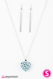 Paparazzi "Work Of HEART" Blue Necklace & Earring Set Paparazzi Jewelry