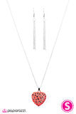 Paparazzi "Work Of HEART" Orange Necklace & Earring Set Paparazzi Jewelry