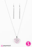 Paparazzi "Work Of HEART" Pink Necklace & Earring Set Paparazzi Jewelry