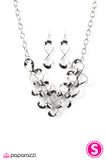 Paparazzi "Work, Play, and Slay" Silver Necklace & Earring Set Paparazzi Jewelry