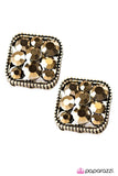 Paparazzi "Worth a Fortune - Brass" earring Paparazzi Jewelry