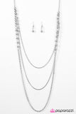 Paparazzi "Worth the RITZ" Silver Necklace & Earring Set Paparazzi Jewelry