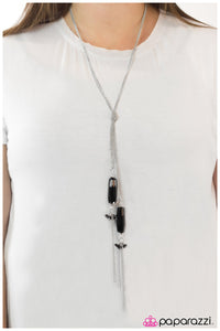 Paparazzi "Worth the Tassel" Black Necklace & Earring Set Paparazzi Jewelry