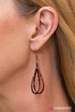 Paparazzi "WRAP Battle" Copper Necklace & Earring Set Paparazzi Jewelry