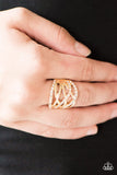 Paparazzi "Wrapped Up In Shimmer" Gold Ring Paparazzi Jewelry