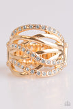 Paparazzi "Wrapped Up In Shimmer" Gold Ring Paparazzi Jewelry