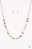 Paparazzi "Year To Shimmer" Rose Gold Necklace & Earring Set Paparazzi Jewelry