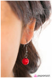 Paparazzi "You Are Crimping My Style" Red Necklace & Earring Set Paparazzi Jewelry