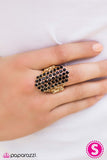 Paparazzi "You Can Call Me Queen Bee" Gold Ring Paparazzi Jewelry