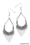 Paparazzi "You Go, Girl! - White" earring Paparazzi Jewelry